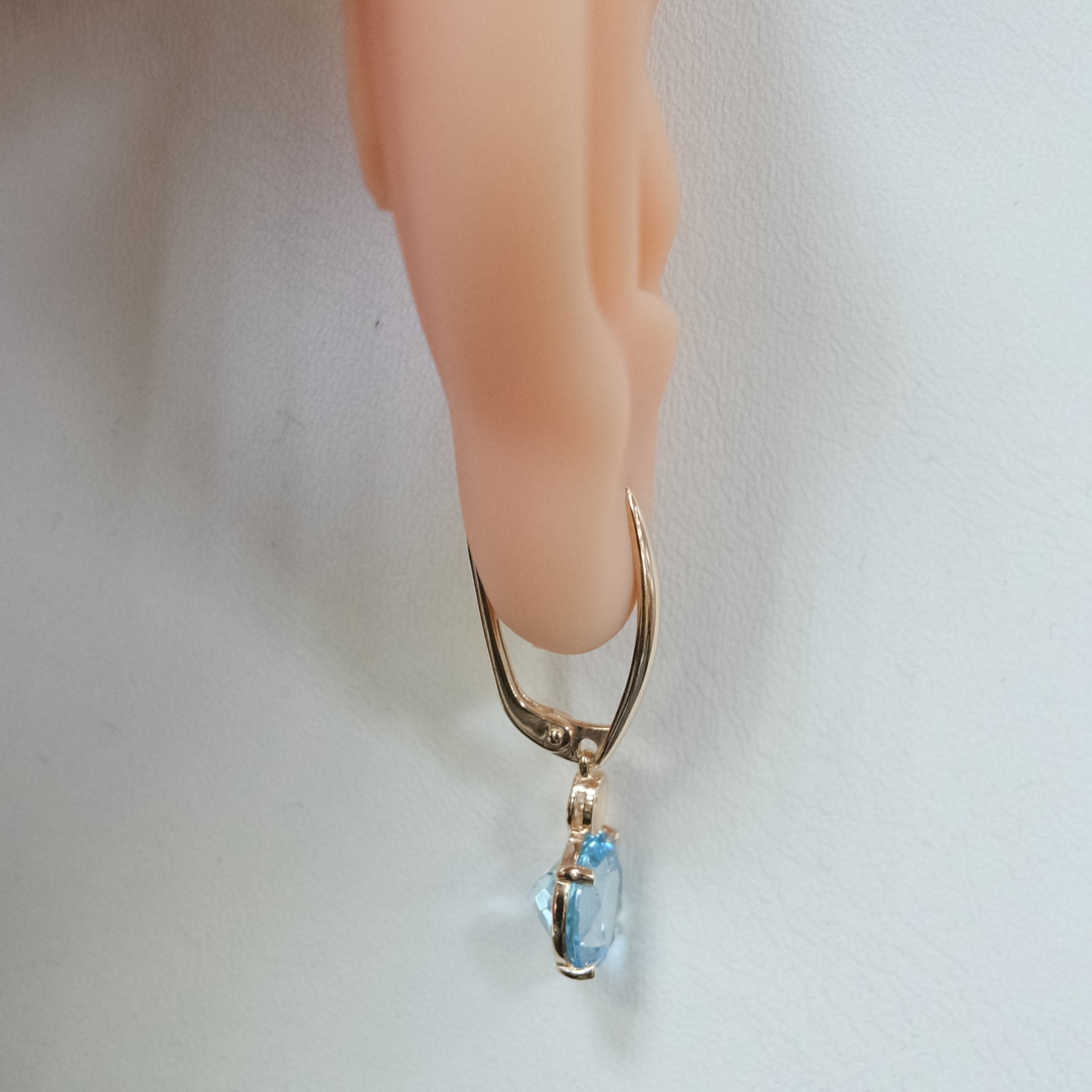 Серебряные серьги с топазами